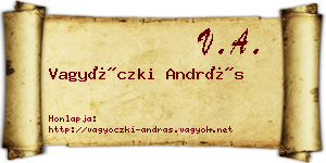 Vagyóczki András névjegykártya