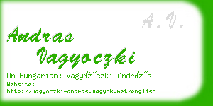 andras vagyoczki business card