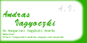 andras vagyoczki business card